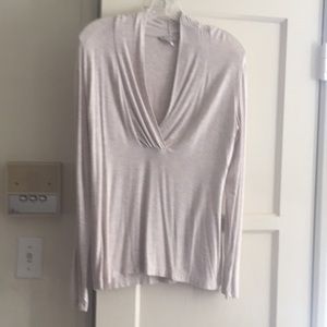 Long-sleeve, V-neck shirt